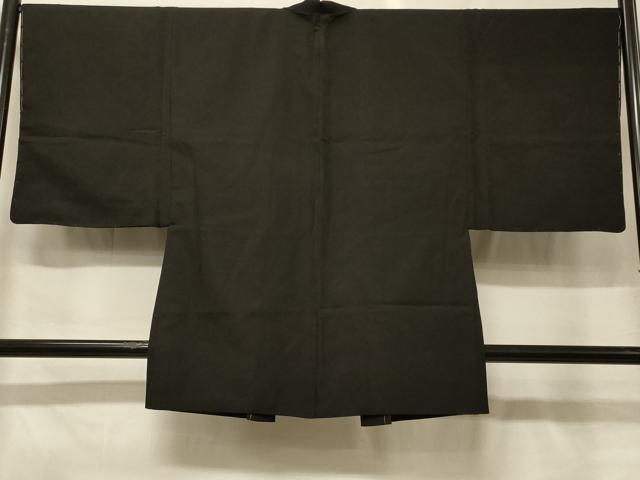 平和屋着物#男性 羽織 黒地 正絹 逸品 未使用 CABG8370in
