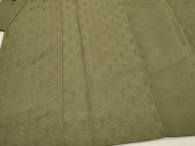 平和屋着物∞道中着 花丸地紋 麹塵色 正絹 逸品 CABG8381in