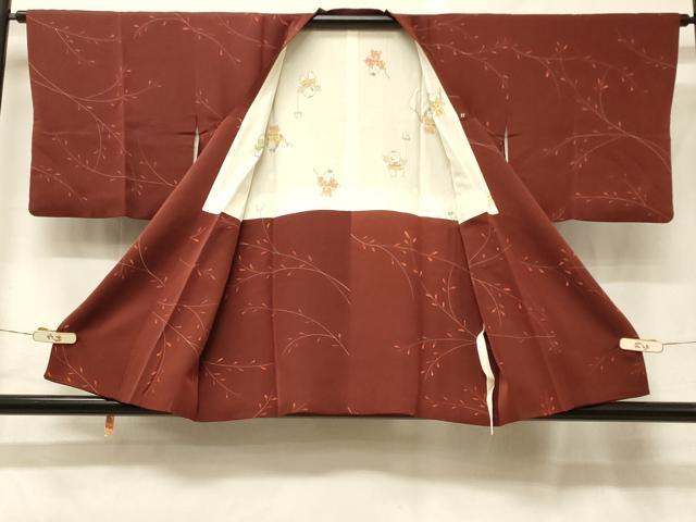 平和屋着物#道行コート 枝葉文 正絹 逸品 CABG8384in