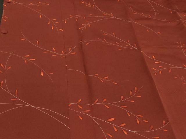 平和屋着物#道行コート 枝葉文 正絹 逸品 CABG8384in