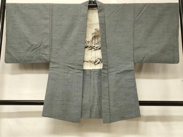 平和屋着物#男性 紬 羽織 霞文 正絹 逸品 CABG8390in