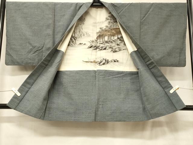 平和屋着物#男性 紬 羽織 霞文 正絹 逸品 CABG8390in