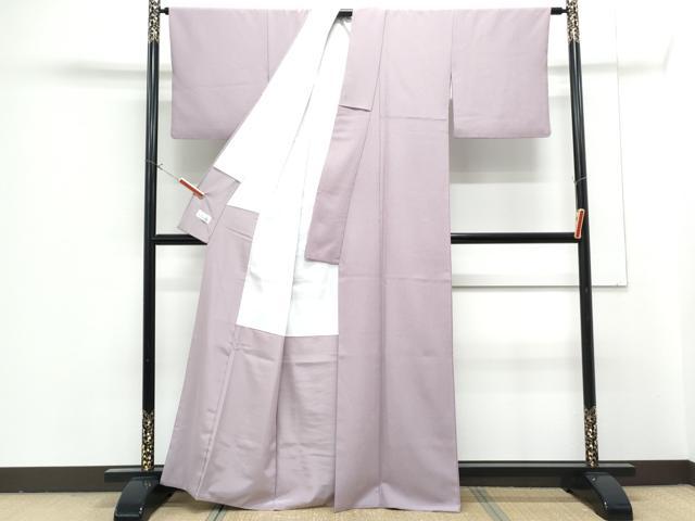 平和屋着物●洗える最高級着物 <英>はなぶさ謹製 色無地 藤色 たとう紙付き CABG8402th