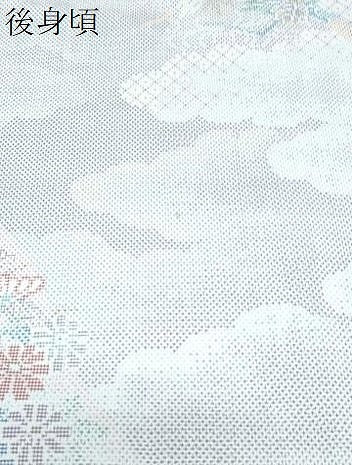平和屋着物●都喜ヱ門 本場大島紬 白大島 9マルキ 雲重ね花文 藤絹織物謹製 証紙付き 正絹 逸品 CABG8403th