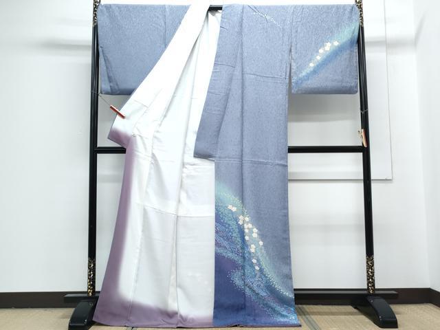 平和屋着物●大正の浮世絵師 竹久夢二 夢二ロマン 訪問着 幻草辻が花 暈し染め ロング丈 反端付き 正絹 逸品 CABG8404th