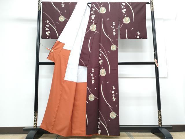 平和屋着物●小紋 毬花文 洗える着物 CABG8411th