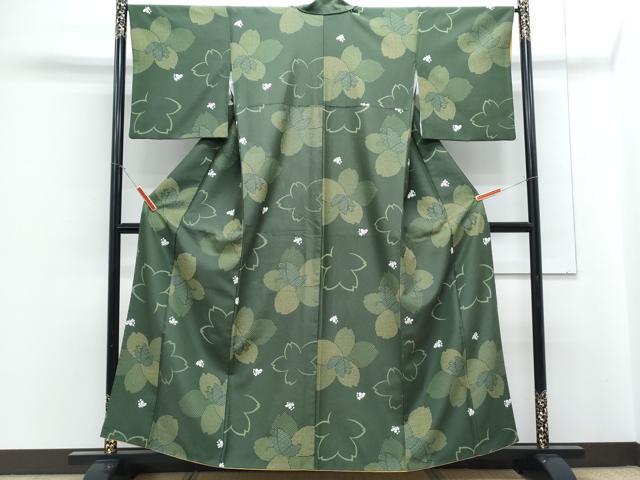 平和屋着物●小紋 舞花文 洗える着物 CABG8412th