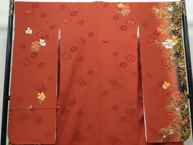 平和屋着物●豪華振袖 草花文 暈し染め 金彩 正絹 逸品 CABG8423th