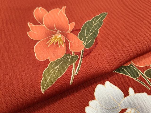 平和屋着物●豪華振袖 草花文 暈し染め 金彩 正絹 逸品 CABG8423th