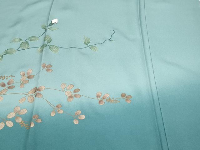 平和屋着物●訪問着 草花文 暈し染め 金彩 正絹 逸品 未使用 CABG8440th