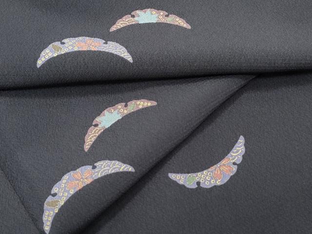 平和屋着物●小紋 雪芝花文 金彩 洗える着物 CABG8443th