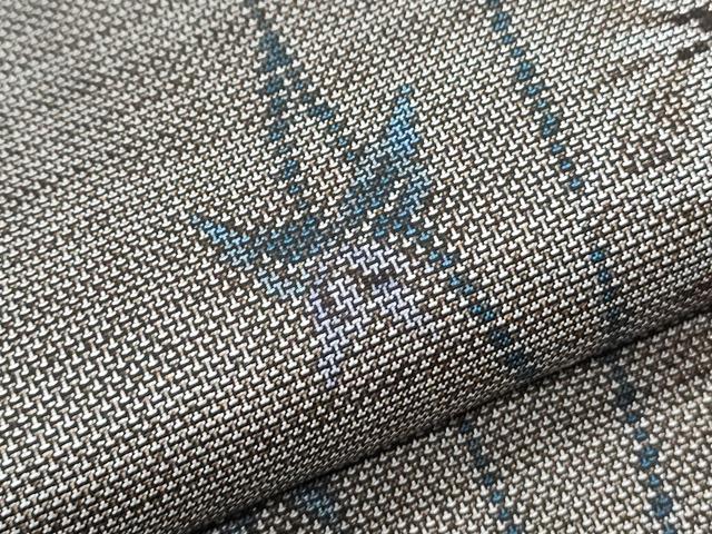平和屋着物●本場大島紬 9マルキ 草花文 正絹 逸品 CABG8456th
