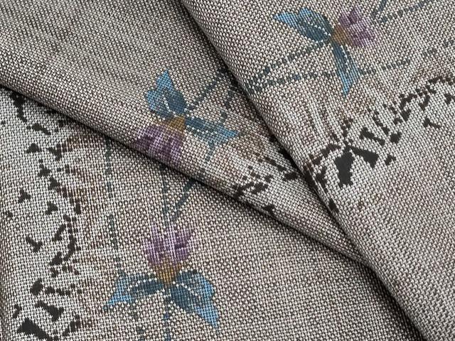 平和屋着物●本場大島紬 9マルキ 草花文 正絹 逸品 CABG8456th
