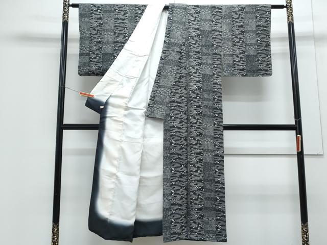 平和屋着物●上質な小紋 吉祥花間道 黒地 さが美扱い 正絹 逸品 CABG8457th