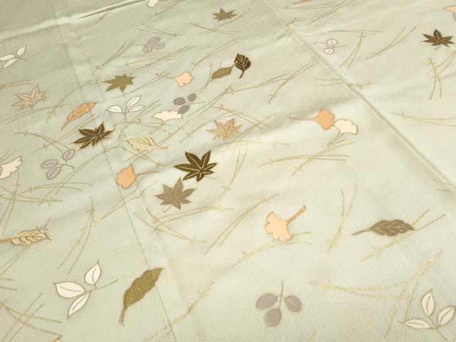 平和屋着物●訪問着 駒刺繍 溢れ松葉 金彩 正絹 逸品 CABG8482th