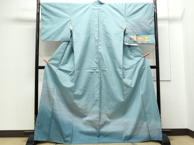 平和屋着物●訪問着 本場染大島紬 霞文 正絹 逸品 CABG8491th