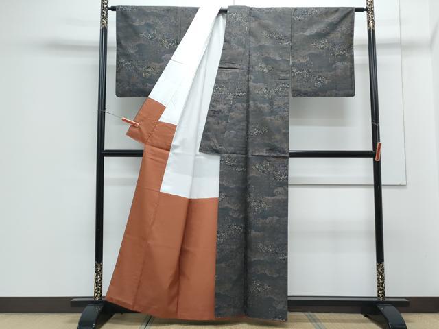 平和屋着物●都喜ヱ門 本場大島紬 雲重ね花文 藤絹織物謹製 鑑定書・証紙付き 正絹 逸品 CABG8493th