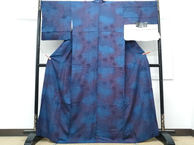 平和屋着物●上質な小紋 夢市座 龍玄染 更紗花唐草地紋 暈し染め 正絹 逸品 CABG8494th