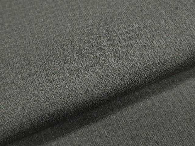 平和屋着物●男性 お召 色無地 正絹 憲法黒茶色 逸品 未使用 CABG8505th