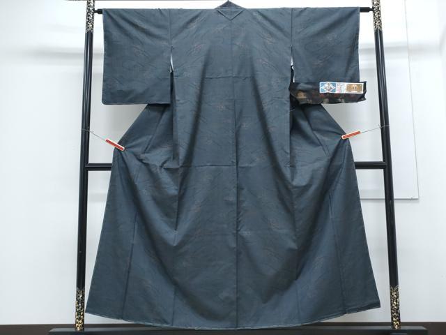 平和屋着物●本場大島紬 7マルキ 流水文 恵絹織物謹製 証紙付き 正絹 逸品 CABG8507th