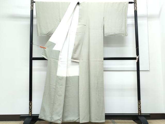 平和屋着物●上質な色無地 灰汁色 正絹 逸品 CABG8509th