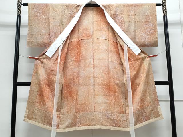 平和屋着物●長襦袢 無双仕立て 草花文 暈し染め 正絹 逸品 CABG8523th