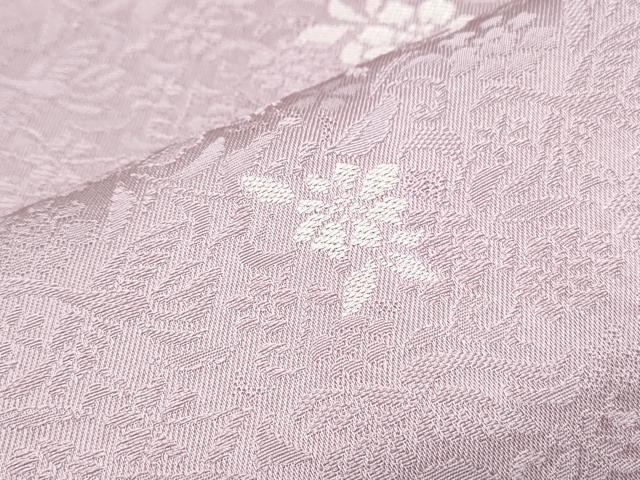 平和屋着物●上質なお召 仮絵羽 草花文 正絹 逸品 未使用 CABG8525th