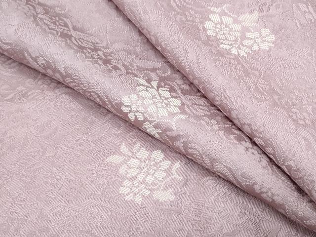 平和屋着物●上質なお召 仮絵羽 草花文 正絹 逸品 未使用 CABG8525th