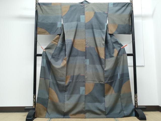 平和屋着物●Maru Factory 丸山正 紬 吉祥文 金彩 ロング丈 正絹 逸品 CABG8527th