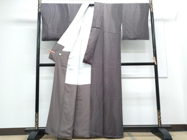 平和屋着物●手染屋 吉兵衛 小紋 立涌文 暈し染め 正絹 逸品 未使用 CABG8533th