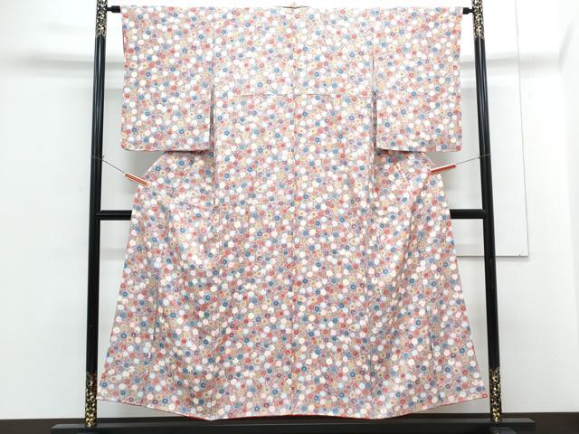 平和屋着物■上質な小紋 花唐草文 正絹 逸品 CABG8539th