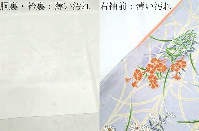 平和屋着物■上質な小紋 草花文 暈し染め 正絹 逸品 CABG8557th