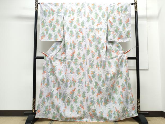 平和屋着物■上質な小紋 草花文 暈し染め 正絹 逸品 CABG8557th