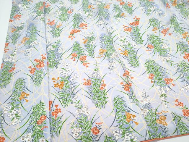 平和屋着物■上質な小紋 草花文 暈し染め 正絹 逸品 CABG8557th