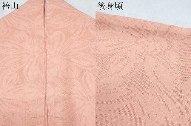 平和屋着物*夏物 色無地 花紋紗 宍色 正絹 逸品 CABG8587th