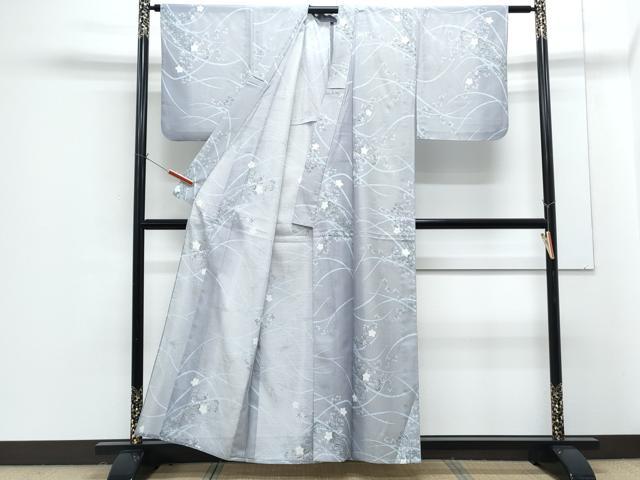 平和屋着物*夏物 小紋 絽 草花文 洗える着物 CABG8598th