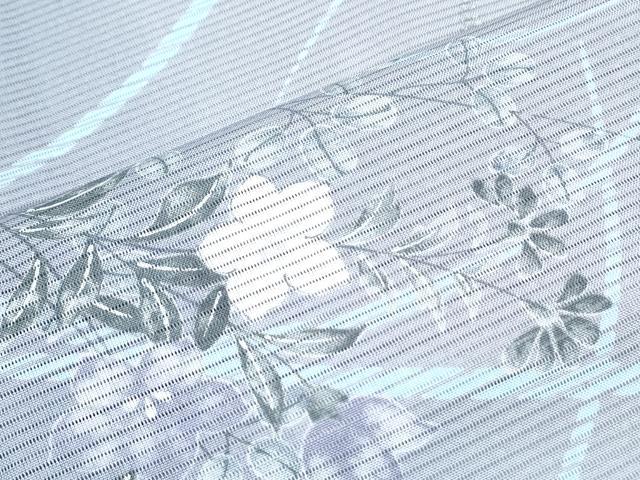 平和屋着物*夏物 小紋 絽 草花文 洗える着物 CABG8598th