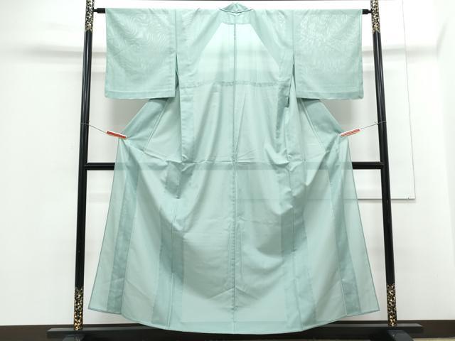 平和屋着物*夏物 色無地 絽 青竹色 洗える着物 CABG8600th