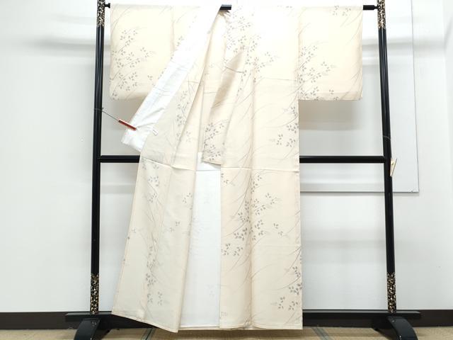 平和屋着物*夏物 小紋 絽 草葉文 金彩 正絹 逸品 CABG8602th