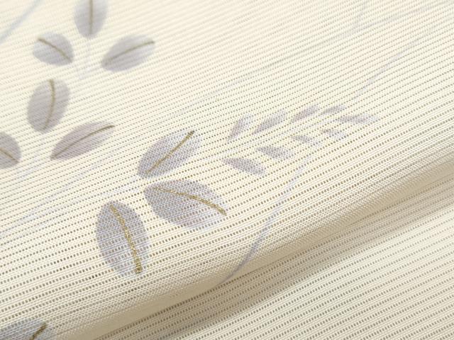 平和屋着物*夏物 小紋 絽 草葉文 金彩 正絹 逸品 CABG8602th