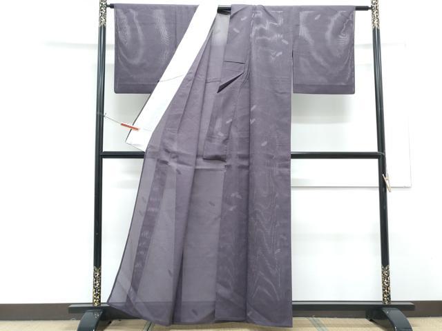 平和屋着物*夏物 小紋 縦絽 地紙文 正絹 逸品 CABG8603th