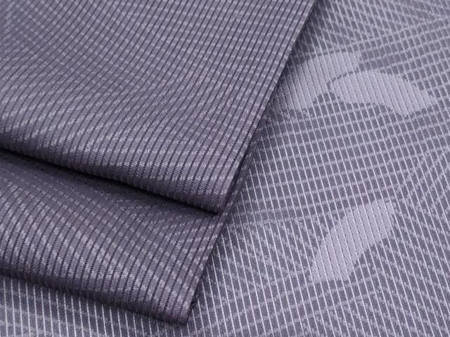 平和屋着物*夏物 小紋 縦絽 地紙文 正絹 逸品 CABG8603th