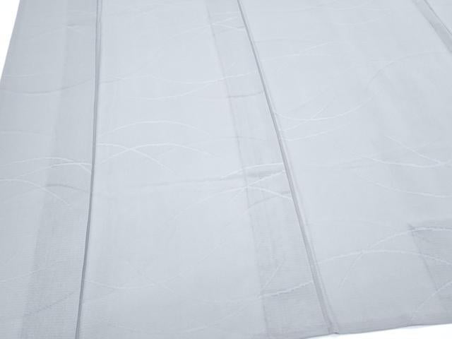 平和屋着物*夏物 色無地 芝草紋絽 薄鈍色 正絹 逸品 CABG8625th