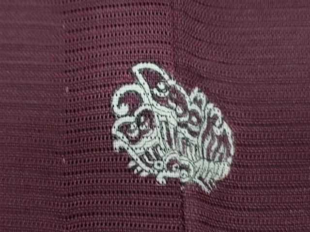平和屋着物*夏物 色無地 絽 葡萄色 正絹 逸品 CABG8630th
