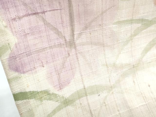 平和屋着物*夏物 訪問着 生紬地 露芝花文 正絹 逸品 CABG8633th