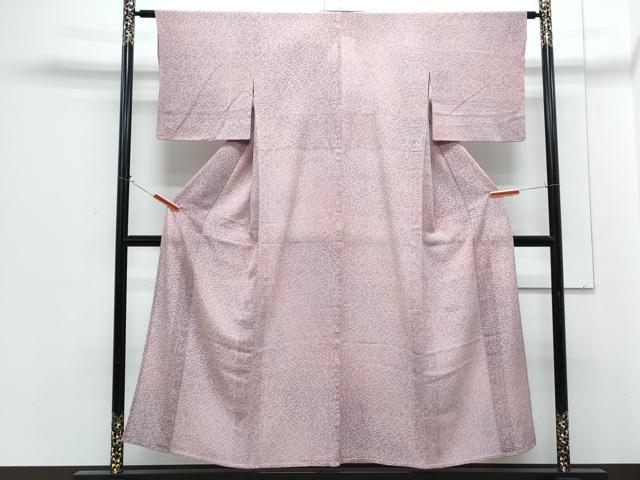 平和屋着物*夏物 小紋 絽縮緬 霞文 暈し染め 正絹 逸品 CABG8635th