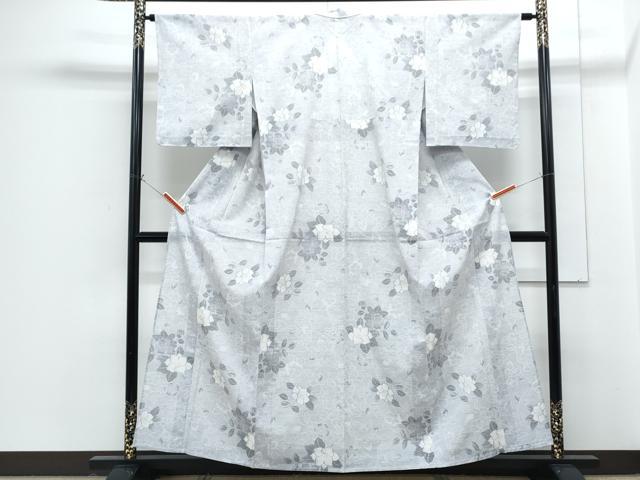 平和屋着物*夏物 絽紬 草花文 正絹 逸品 CABG8643th
