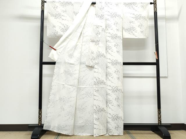 平和屋着物*夏物 小紋 絽 草花文 正絹 逸品 CABG8652th