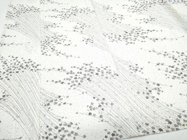 平和屋着物*夏物 小紋 絽 草花文 正絹 逸品 CABG8652th