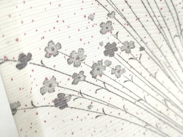 平和屋着物*夏物 小紋 絽 草花文 正絹 逸品 CABG8652th